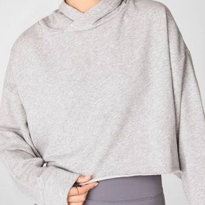 Fabletics Brisa Cropped Raw Edge Hoodie